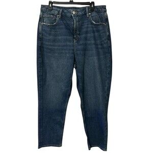 American Eagle Curvy Mom Jean Women's Size 14 Medium Wash Denim Blue